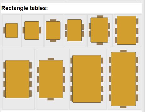 rectangular tables for floor plan